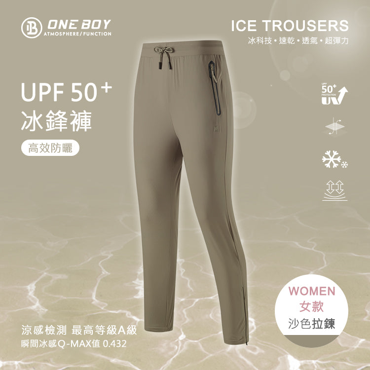 女款-冰感A級冰科技速乾機能透氣超彈力冰鋒褲