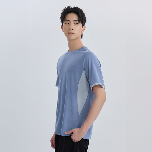 男款拼接-莫藍色
