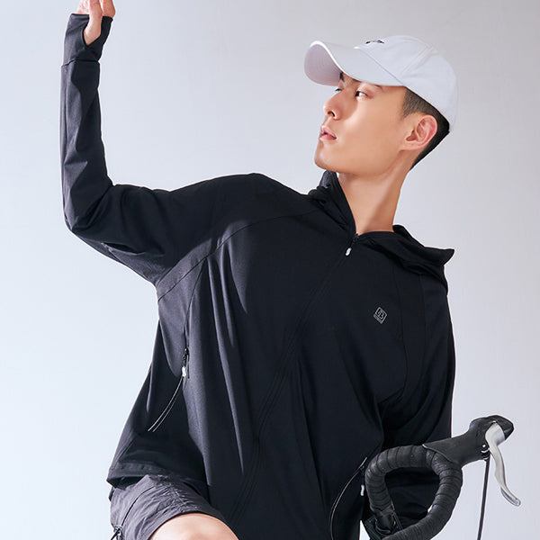 UPF200+防曬冰感A+級透氣排汗機能黑膠帽簷冰鋒衣